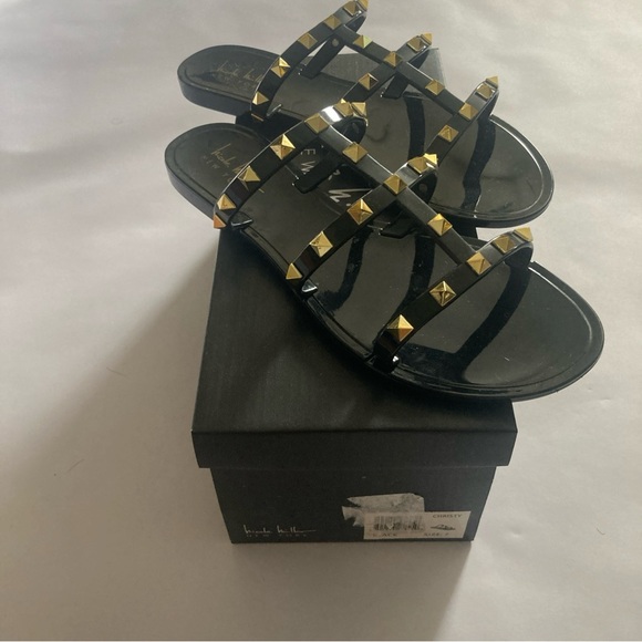 💴Sold💴 
Nicole by Nicole Miller Black Studded Sandals - Picture 6 of 10